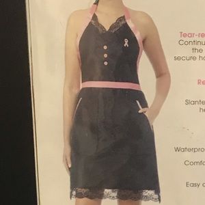 Pink and black brand new apron